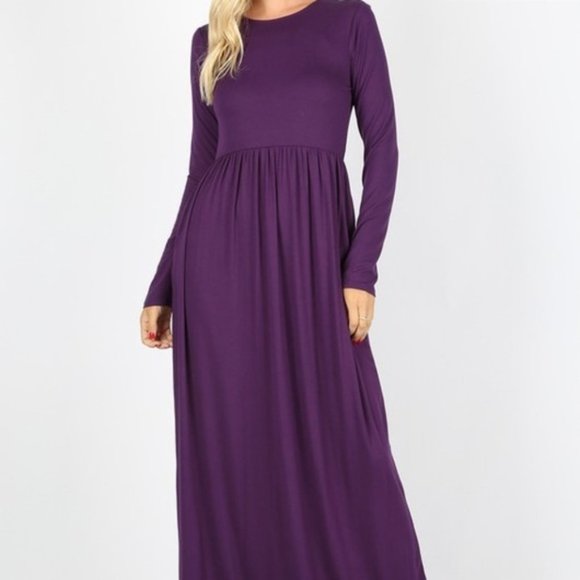 Zenana Outfitters Dresses & Skirts - ZENANA OUTFITTERS Purple Maxi Dress with Pockets
